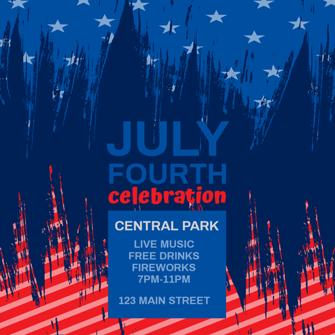 Stars and Stripes-Themed 4th of July Template